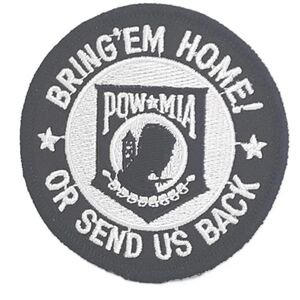 Black and White POW MIA Patch